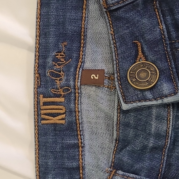 Kut from the Kloth Jeans Women's sz 2 Mid Rise Straight Leg Denim Jeans - Picture 6 of 11